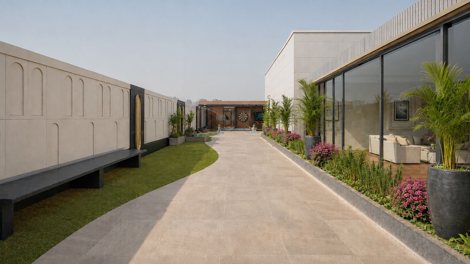 Detailed 3D visualization of landscape design