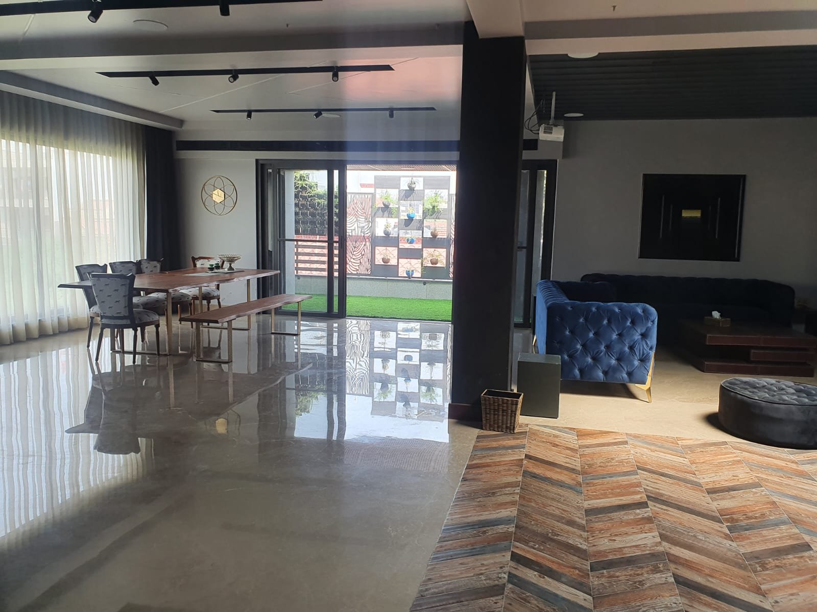 AC gazebo interior with luxury finishes
